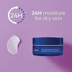 NIVEA 滋养晚霜 富含乳木果油r和抗氧化成分  24小时长效保湿