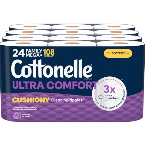 $26 这个系列好久不降价了🌸Amazon春季大促：Cottonelle 超舒适系列卫生纸 24=108卷 够软够强韧