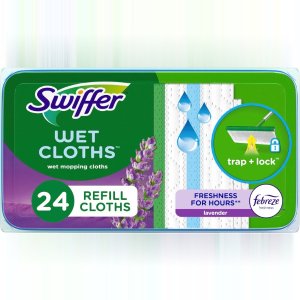 💥史低价💥：Swiffer 薰衣草拖地湿巾24片装 让清洁事半功倍！