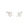 Silver YVMIN Edition Shell Heart Arrow Earrings