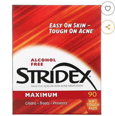 Stridex,一步缓解无酒精痘痘软贴90片