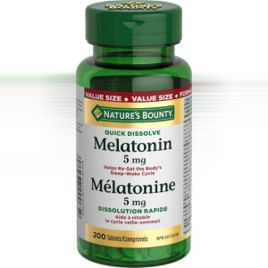 NATURE'S BOUNTY 5mg 快溶褪黑素Melatonin 200片