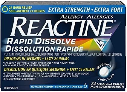 Reactine 24 小时过敏缓解 - 24片