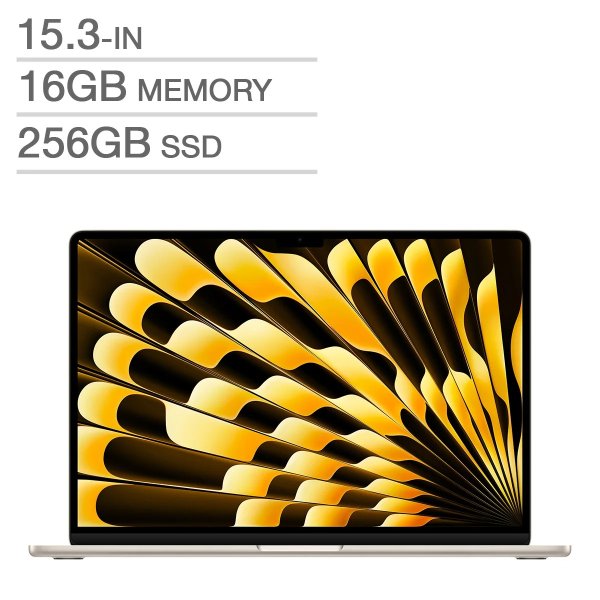 MacBook Air 15.3 英寸，M3 芯片 - 16 GB RAM，256 GB 