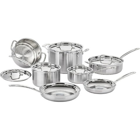 🌸Amazon春季大促：Cuisinart MultiClad Pro 12件不锈钢锅具套装