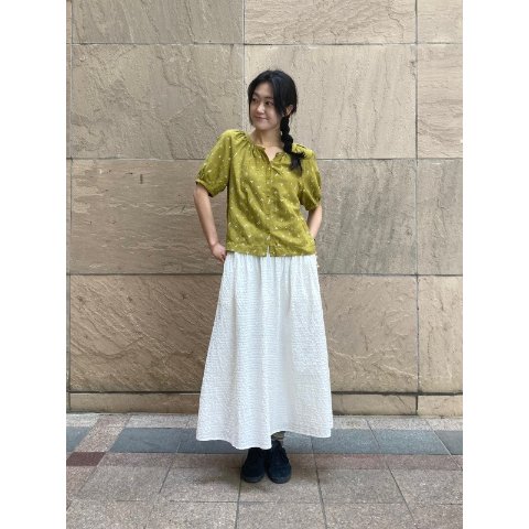 亚麻混纺碎花衬衫