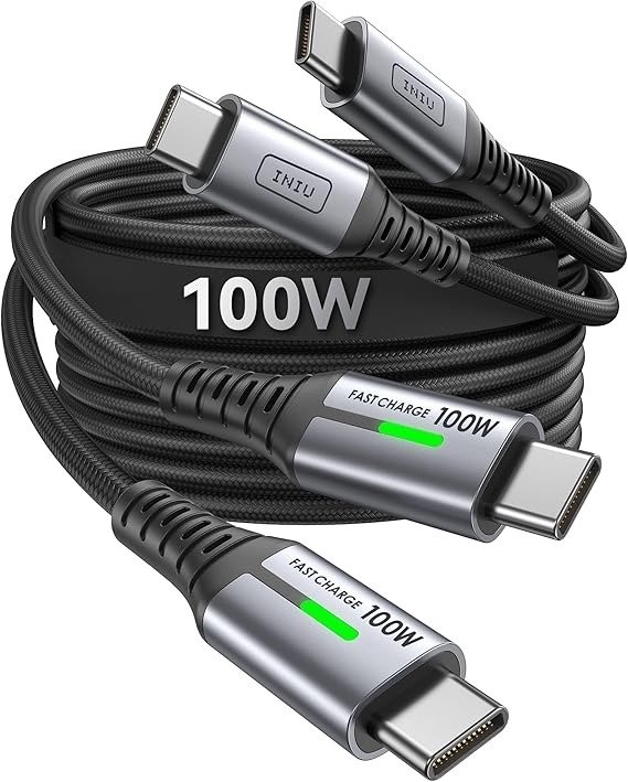 INIU 短款USB C 转 USB C数据线 2条