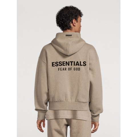 羊毛拉链连帽衫
