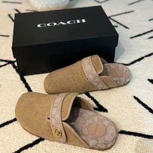 Coach奥莱 毛毛拖鞋$36！Sienna穆勒鞋$129(撞脸gucci）