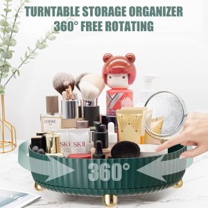VOOADA 360°旋转多用途收纳盒 化妆品、调料有序摆放