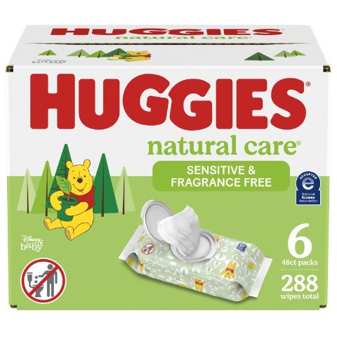 HuggiesNatural Care 敏感翻盖婴儿湿巾包 无香型