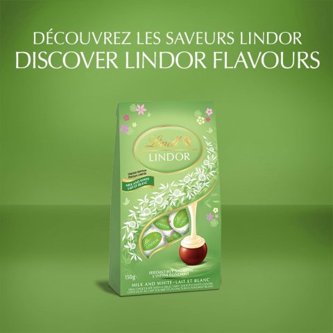 Lindt Lindor 春日郁金香限定包装 牛奶+白巧克力松露 150g