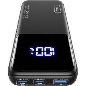 💥史低价💥：INIU 65W 20000mAh 快速充电宝 USB C 输入和输出