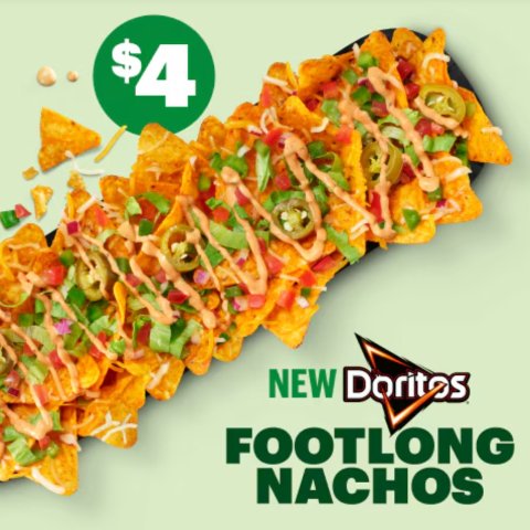 收藏我💗爱吃爱薅爱省钱>>Subway新款Footlong上线❗️Doritos$4嗨吃 🔥常规版买2送1🔥