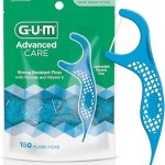 GUM薄荷味高级清洁牙线150个大量装