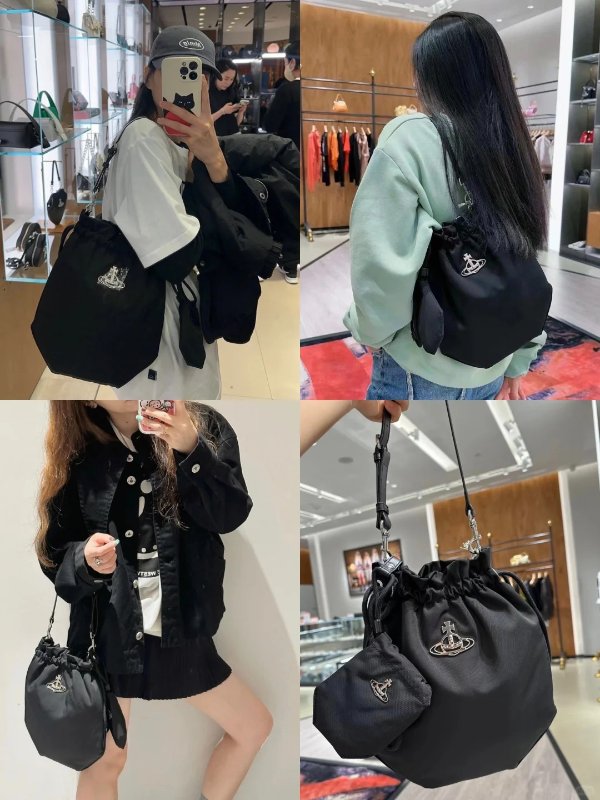 黑色抽绳袋套装包