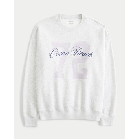 Oversized Ocean Beach圆领卫衣