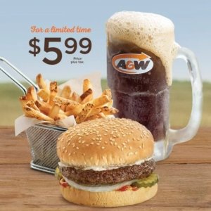 ⚡️仅限今天⚡️：A&W Mama Burger套餐特惠 汉堡+薯条+饮料 超值❗