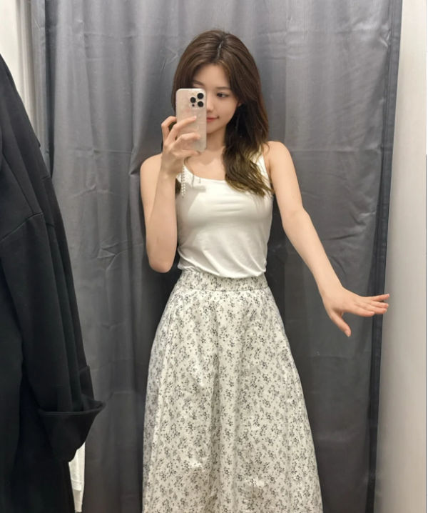 碎花半身裙