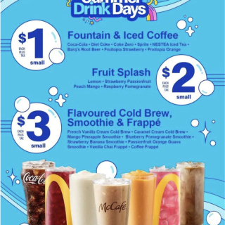麦当劳$1⃣️🍹冷饮回归！汽水、咖啡都参...