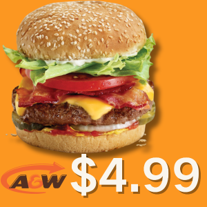 🥬白菜价🥬：A&W 牛肉汉堡半价 奶酪+培根 快乐加倍🍔