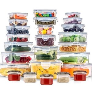 💥史低价💥：Pure Future 带盖密封食品保鲜盒25个 不含BPA 可放洗碗机