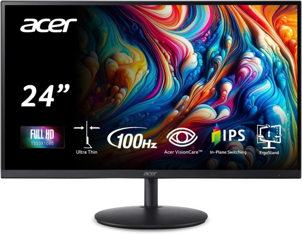 Acer SH242Y Ebmihx 23.8英寸 IPS 1080P显示器