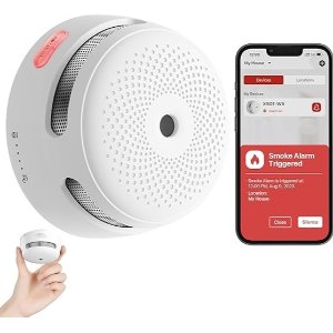X-Sense 智能烟雾防火探测器 带可更换电池 实时app通知