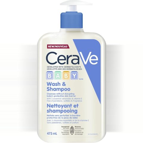 CeraVe洗发沐浴露473ml 专为婴儿娇嫩肌肤设计的温和无泪配方