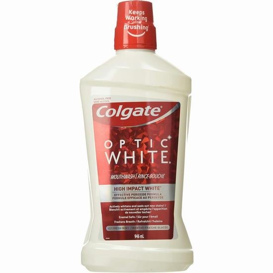 Colgate 高露洁冰爽薄荷口味 美白漱口水946ml