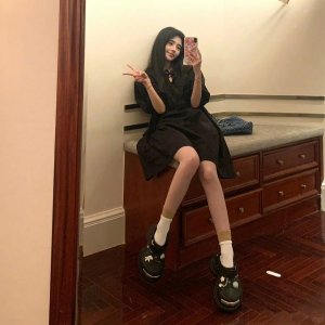 Ganni鞠婧祎同款 ssense折后$276有机棉府绸连衣裙
