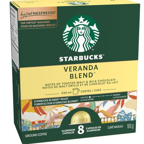 $11.99/每颗$1.5Starbucks咖啡胶囊 Nespresso Vertuo专用 轻焙出柔和醇香好滋味