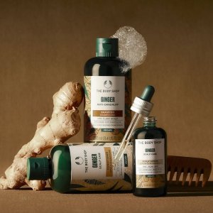 新人8.5折 沐浴露3件套$15The Body Shop 推荐清单-生姜头皮护理，维他命E抗氧化，英伦玫瑰