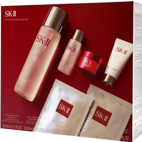 SK-II 神仙水套装 含面膜2件、洁面、晶莹露、红瓶面霜