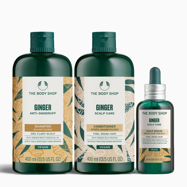 生姜洗发水400ml+护发素400ml+投票精华50ml