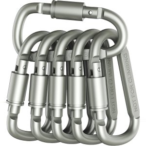 Outmate 优质铝制D型环锁定登山扣6件装