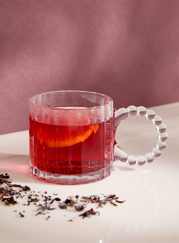 串珠提手透明马克杯