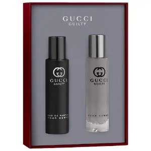Gucci沉稳木质调+清新柑橘感罪爱男士香水旅行喷雾双支装