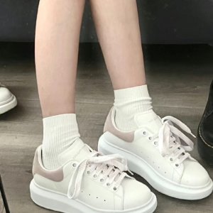 McQ Alexander McQueen码全粉尾皮革运动鞋