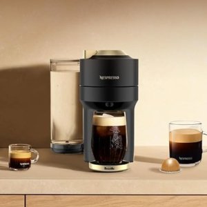 Nespresso 豪华版胶囊咖啡机带咖啡 黑金配色
