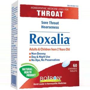 Boiron Roxalia 缓解喉咙痛和声音嘶哑咀嚼片60片
