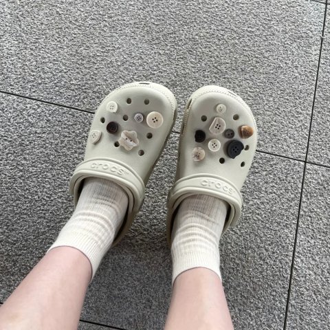 Crocs薰衣草紫大童经典洞洞