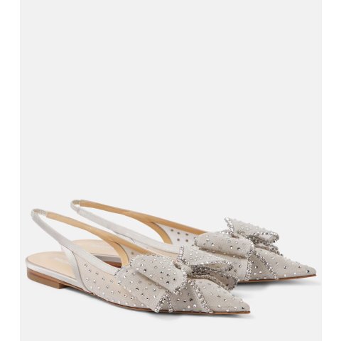 蝴蝶结带钻凉鞋