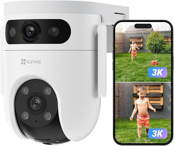 3K+3K 户外双镜头 +360°平移倾斜 WiFi 摄像机