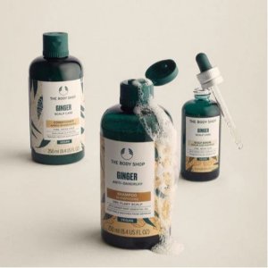 套装8折起The Body Shop 生姜防脱洗发系列 油头+脱发双杀！