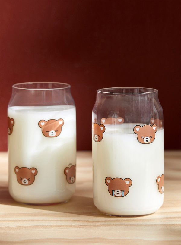 小熊玻璃杯2件套
