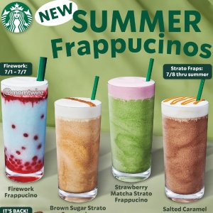 预告❗️Starbucks 星巴克 7月新品Frappuccino系列