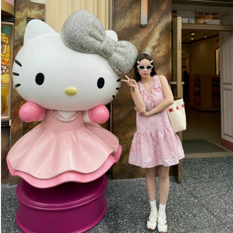 粉色纹理迷你裙