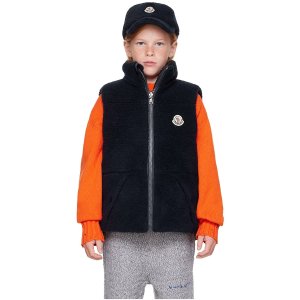 Moncler儿童海军蓝 Colbricon 双面羽绒背心

