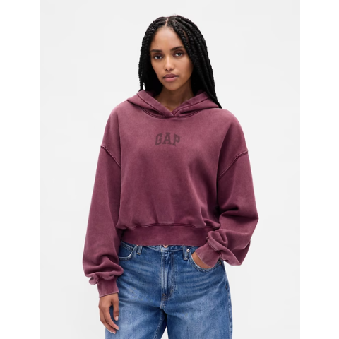 复古毛圈Logo卫衣